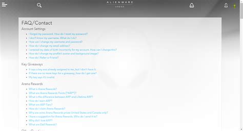 alienware arena|FAQ/Contact .